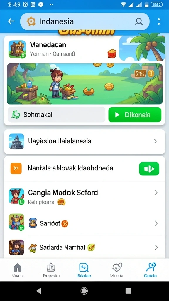 Berbagai pilihan permainan menarik untuk semua kalangan.