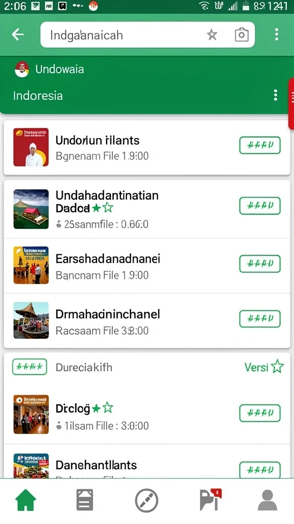 Tampilan utama aplikasi AKUNJP yang atraktif.