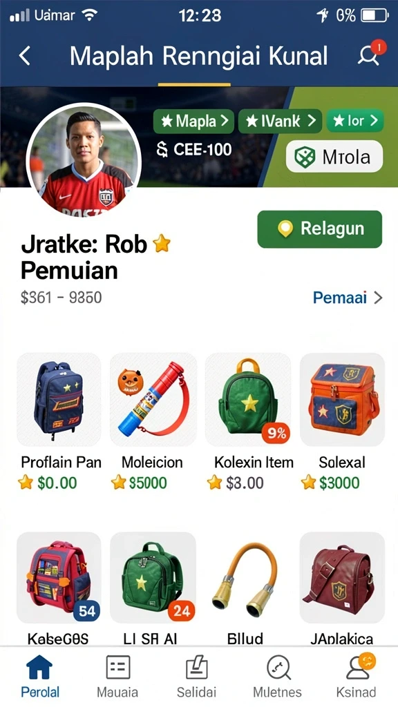 Tampilan antarmuka yang mudah digunakan bagi semua pemain.