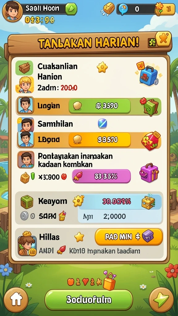 Bonus harian yang memanjakan pemain.