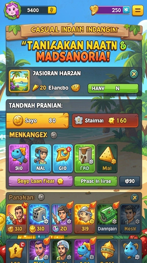 Screenshot menampilkan pemandangan indah dunia C789 yang penuh warna.
