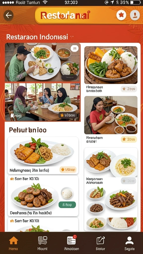 Tampilan antarmuka yang intuitif dan menarik.