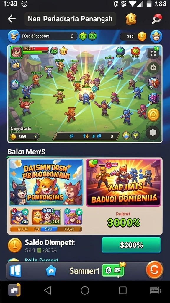 Tampilan gameplay yang menakjubkan dan penuh aksi.