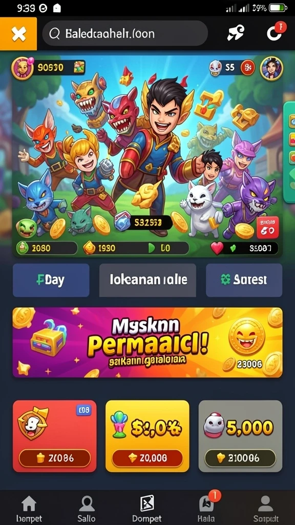 Tampilan karakter yang unik dan beragam.