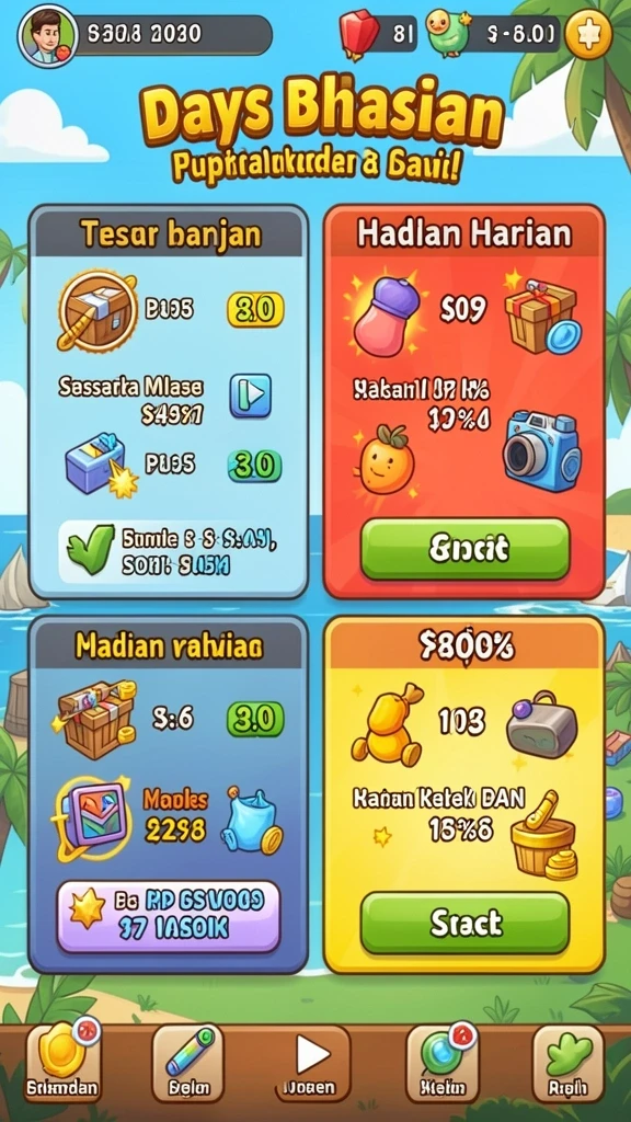 Pilihan mode permainan yang beragam dan seru.