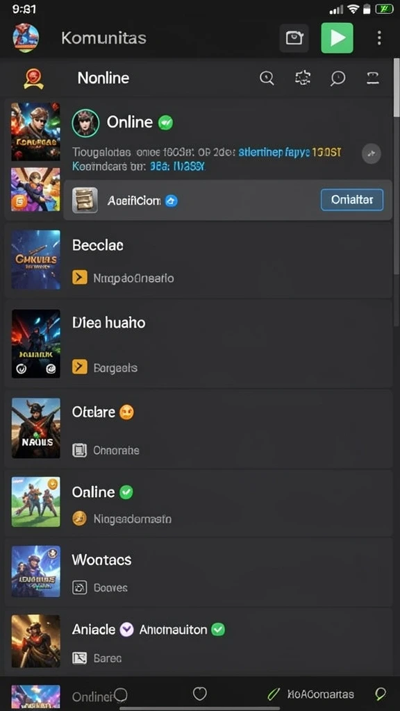 Screenshot menunjukkan tampilan menu utama yang menarik.