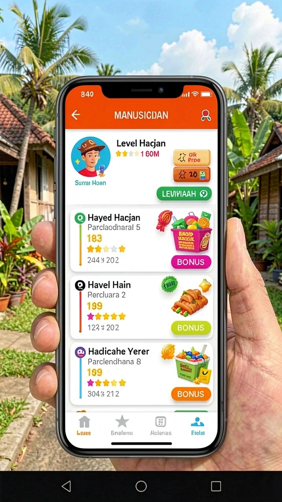 Tanda kemenangan yang menunjukkan skor tinggi.