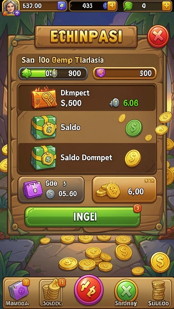 Tampilan menu utama dengan desain yang intuitif.