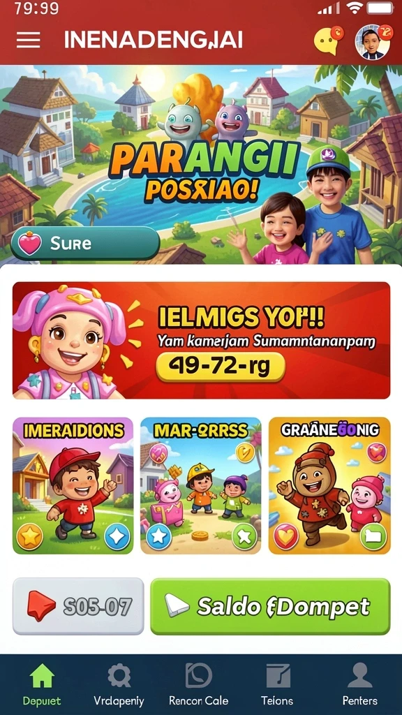 Pilihan tema permainan yang beragam.